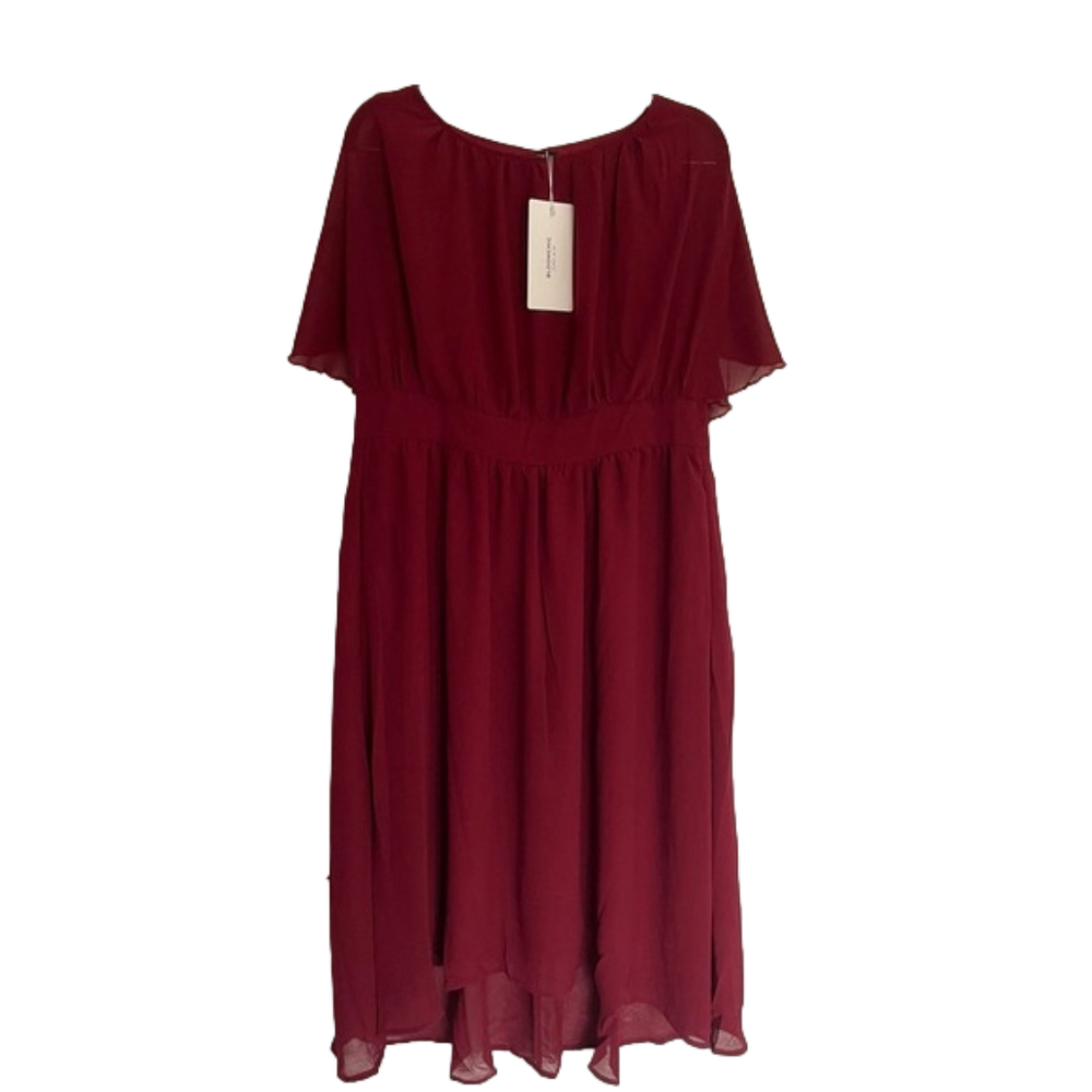 Bloomchic size 2x 18-20 Red chiffon mesh over lay dress